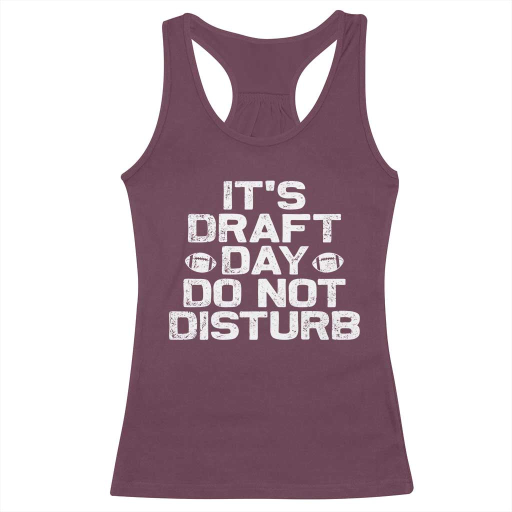 Funny Fantasy Football Racerback Tank Top It's Draft Day Do Not Disturb - Wonder Print Shop