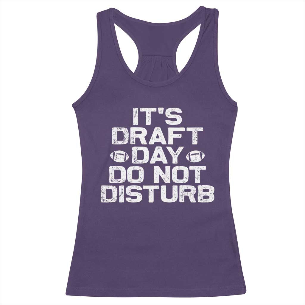 Funny Fantasy Football Racerback Tank Top It's Draft Day Do Not Disturb - Wonder Print Shop