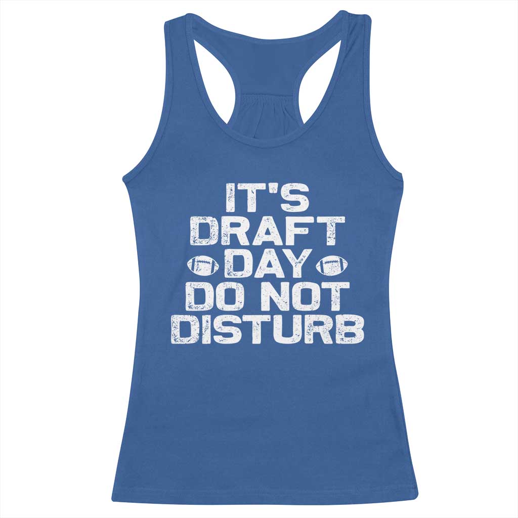 Funny Fantasy Football Racerback Tank Top It's Draft Day Do Not Disturb - Wonder Print Shop