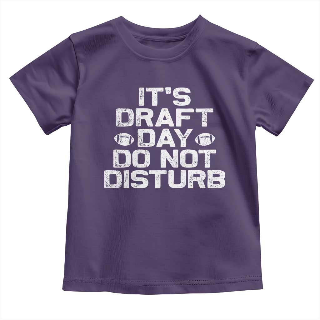 Funny Fantasy Football Toddler T Shirt It's Draft Day Do Not Disturb - Wonder Print Shop