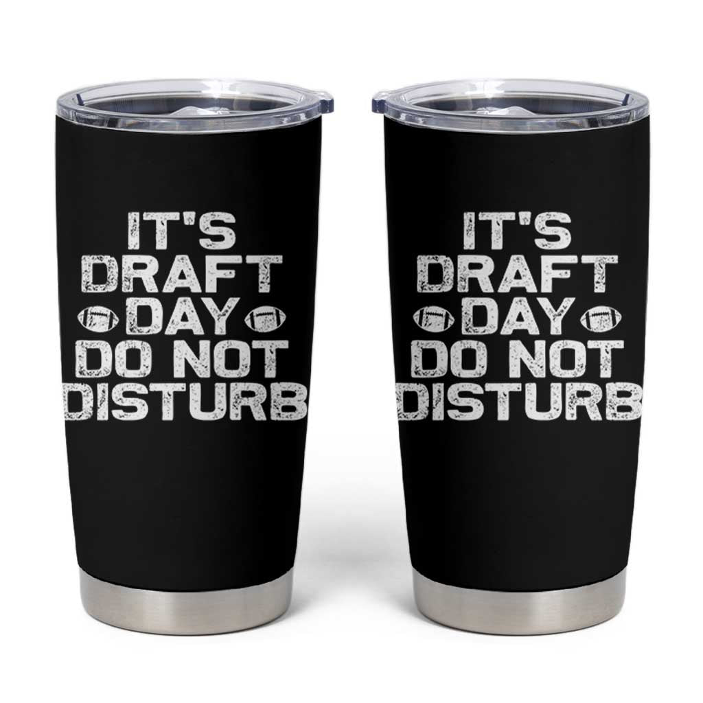 Funny Fantasy Football Tumbler Cup It's Draft Day Do Not Disturb - Wonder Print Shop