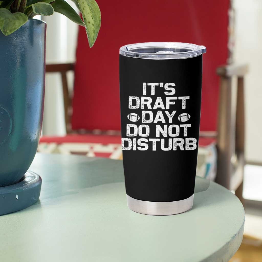Funny Fantasy Football Tumbler Cup It's Draft Day Do Not Disturb - Wonder Print Shop