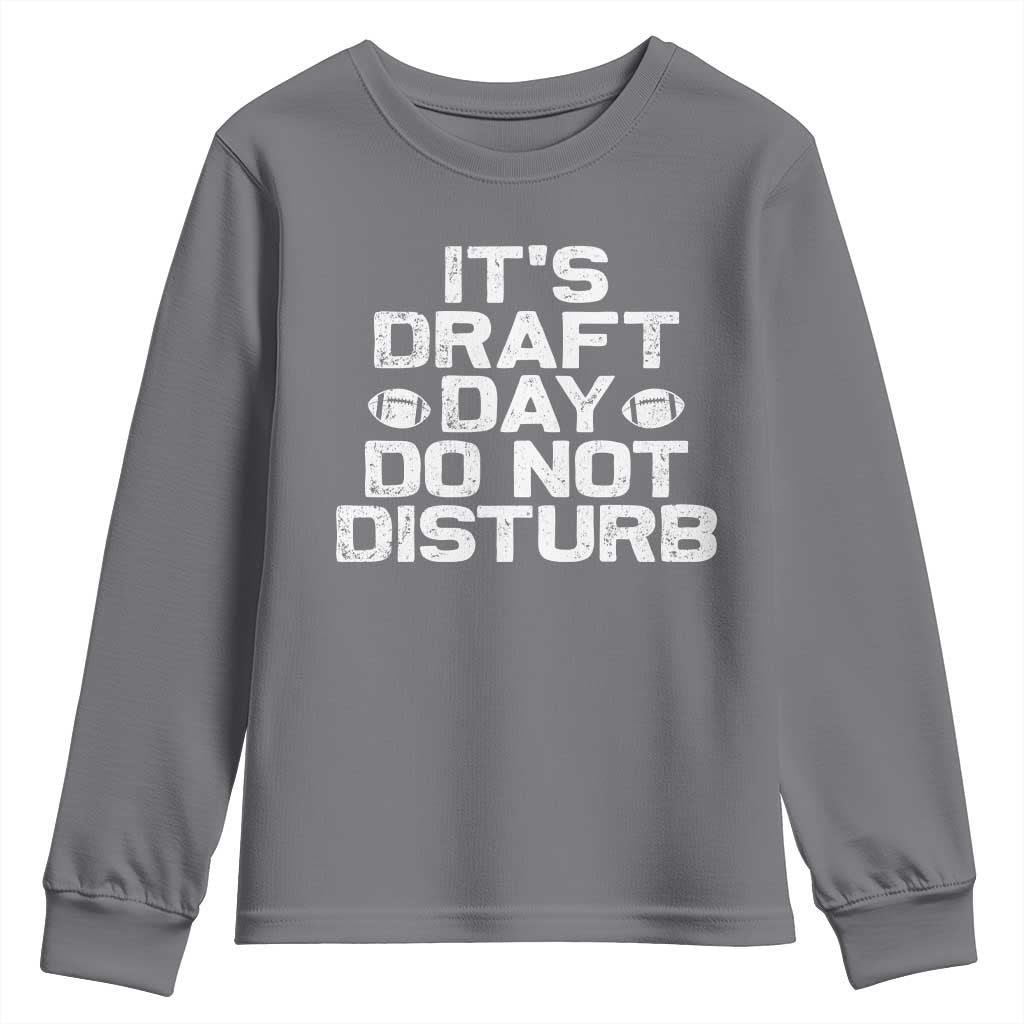 Funny Fantasy Football Youth Sweatshirt It's Draft Day Do Not Disturb - Wonder Print Shop