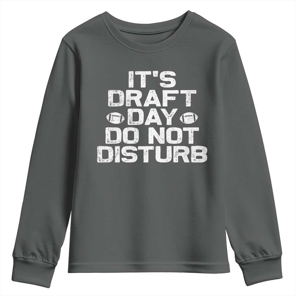 Funny Fantasy Football Youth Sweatshirt It's Draft Day Do Not Disturb - Wonder Print Shop