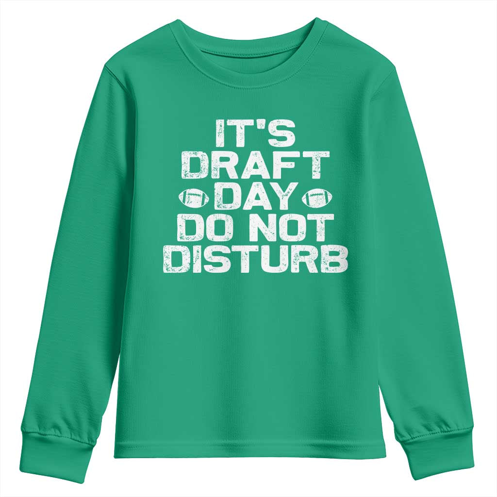 Funny Fantasy Football Youth Sweatshirt It's Draft Day Do Not Disturb - Wonder Print Shop