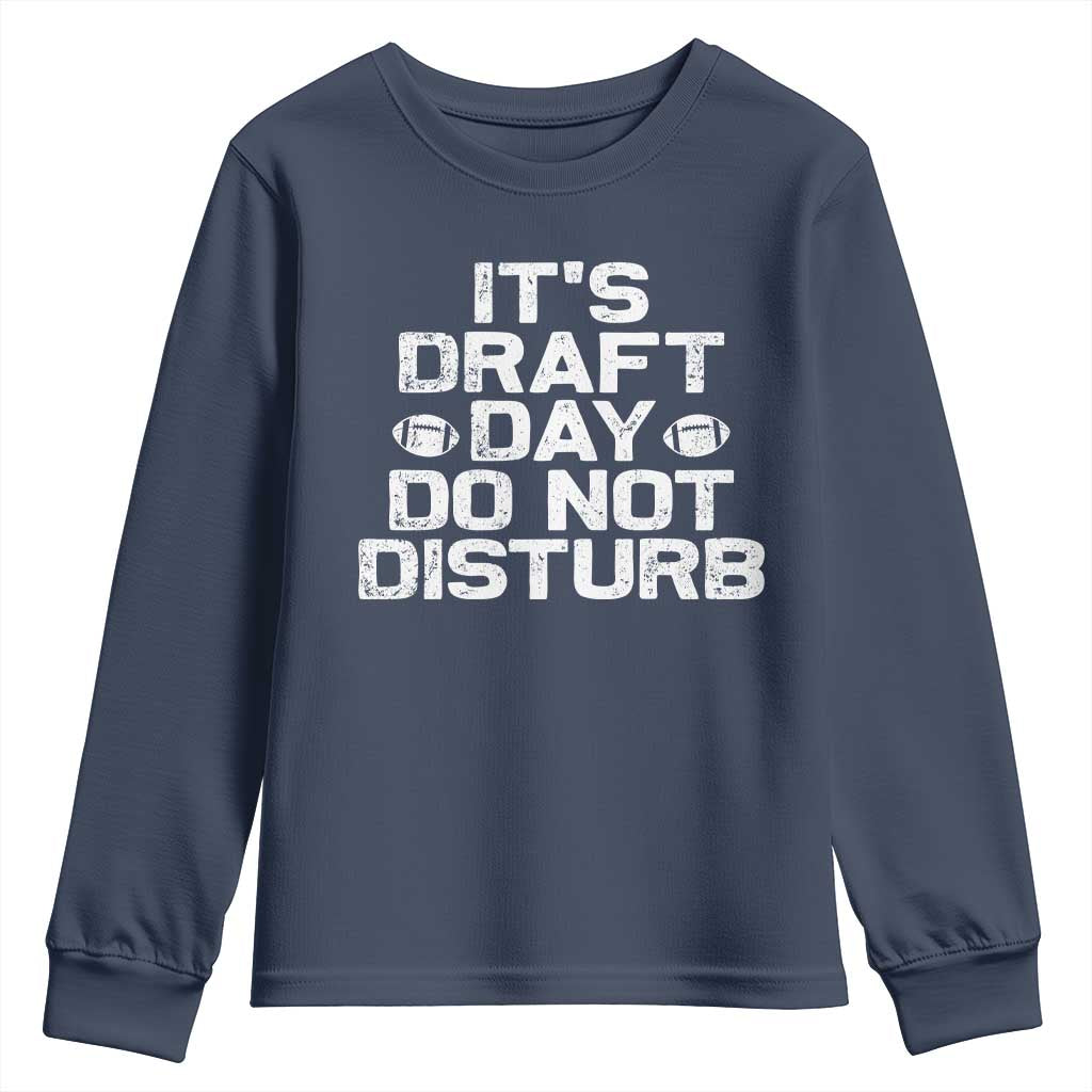 Funny Fantasy Football Youth Sweatshirt It's Draft Day Do Not Disturb - Wonder Print Shop