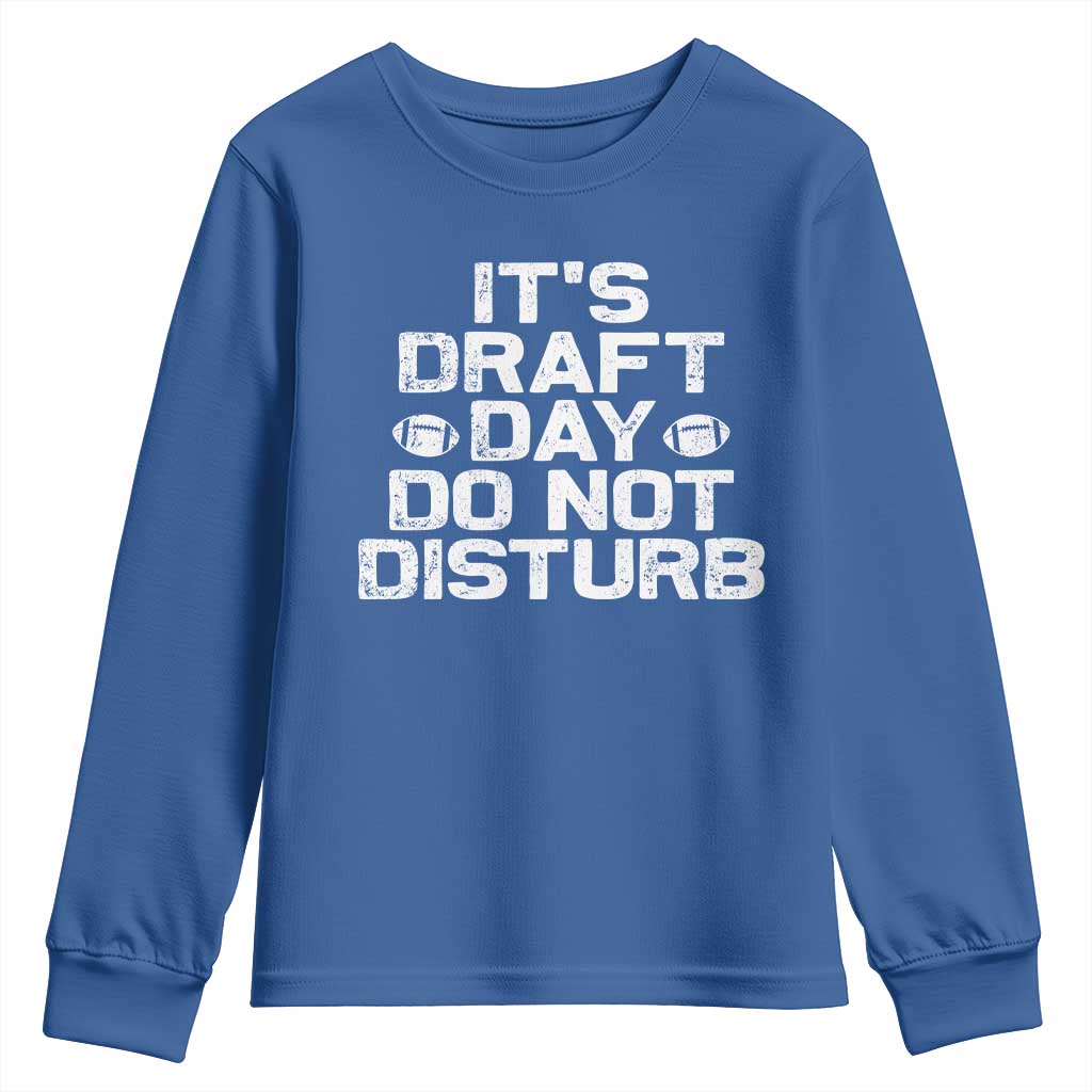 Funny Fantasy Football Youth Sweatshirt It's Draft Day Do Not Disturb - Wonder Print Shop