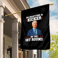Funny Fantasy Football Garden Flag Joe Biden Confused Drafting Kicker Draft Party - Wonder Print Shop