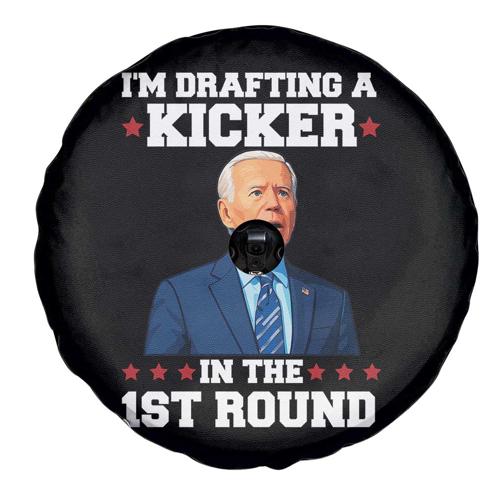 Funny Fantasy Football Spare Tire Cover Joe Biden Confused Drafting Kicker Draft Party - Wonder Print Shop