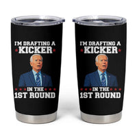 Funny Fantasy Football Tumbler Cup Joe Biden Confused Drafting Kicker Draft Party - Wonder Print Shop