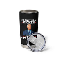 Funny Fantasy Football Tumbler Cup Joe Biden Confused Drafting Kicker Draft Party - Wonder Print Shop