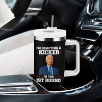 Funny Fantasy Football Tumbler With Handle Joe Biden Confused Drafting Kicker Draft Party - Wonder Print Shop