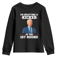 Funny Fantasy Football Youth Sweatshirt Joe Biden Confused Drafting Kicker Draft Party - Wonder Print Shop