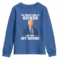 Funny Fantasy Football Youth Sweatshirt Joe Biden Confused Drafting Kicker Draft Party - Wonder Print Shop