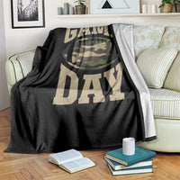 Game Day Football Throw Blanket Funny Sunday Retro Camo Camouflage - Wonder Print Shop