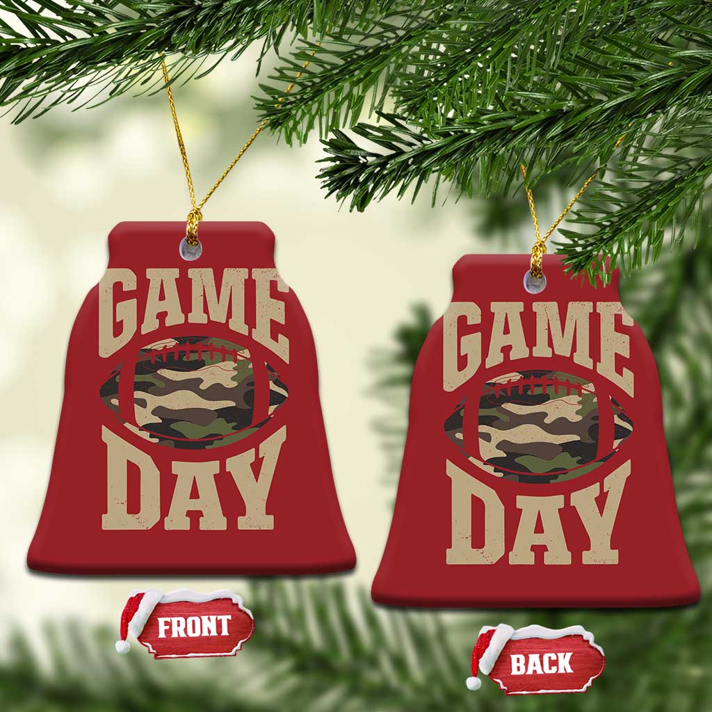 Game Day Football Christmas Ornament Funny Sunday Retro Camo Camouflage - Wonder Print Shop