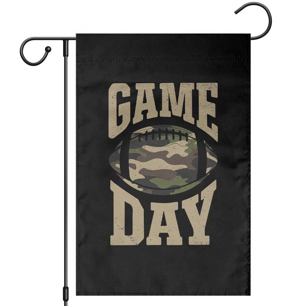 Game Day Football Garden Flag Funny Sunday Retro Camo Camouflage - Wonder Print Shop