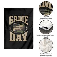 Game Day Football Garden Flag Funny Sunday Retro Camo Camouflage - Wonder Print Shop