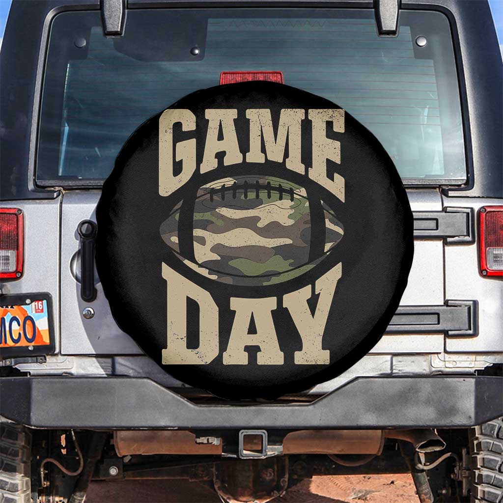 Game Day Football Spare Tire Cover Funny Sunday Retro Camo Camouflage - Wonder Print Shop