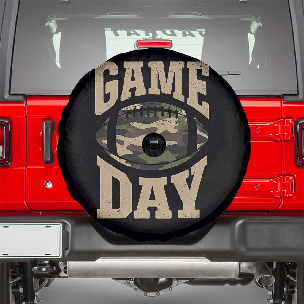 Game Day Football Spare Tire Cover Funny Sunday Retro Camo Camouflage - Wonder Print Shop