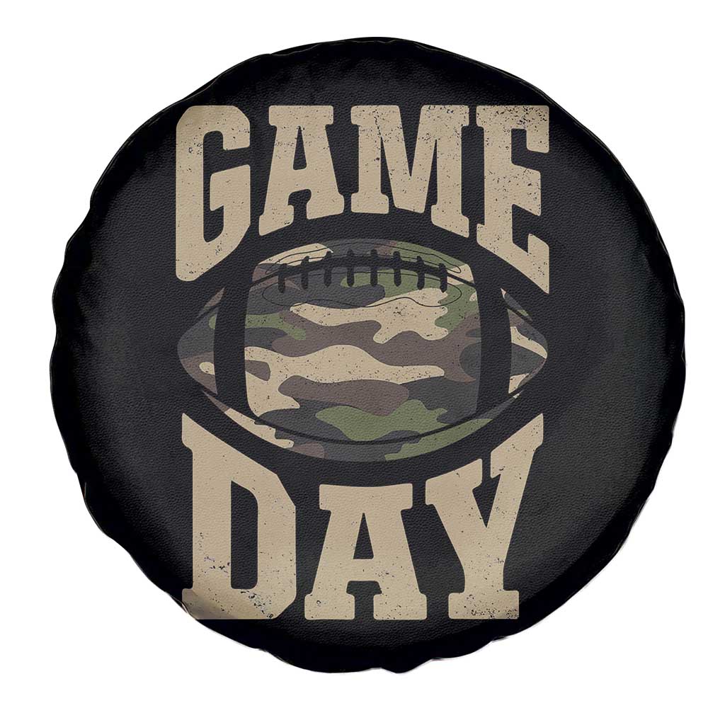 Game Day Football Spare Tire Cover Funny Sunday Retro Camo Camouflage - Wonder Print Shop