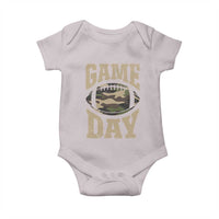 Game Day Football Baby Onesie Funny Sunday Retro Camo Camouflage - Wonder Print Shop