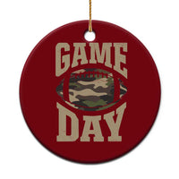 Game Day Football Ceramic Ornament Funny Sunday Retro Camo Camouflage - Wonder Print Shop