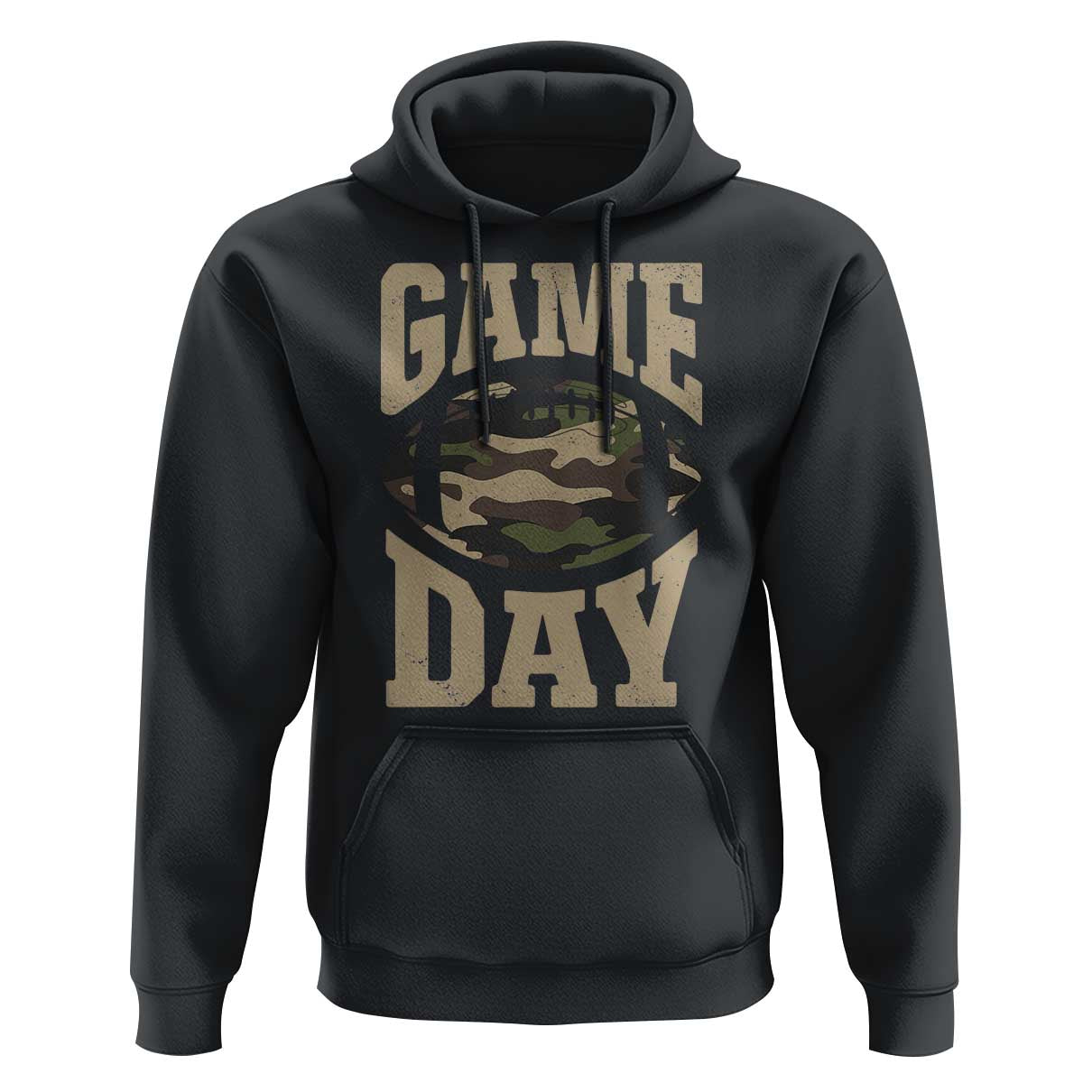 Game Day Football Hoodie Funny Sunday Retro Camo Camouflage - Wonder Print Shop