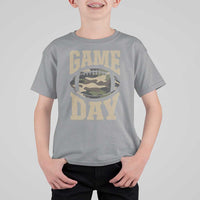 Game Day Football T Shirt For Kid Funny Sunday Retro Camo Camouflage - Wonder Print Shop