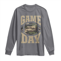 Game Day Football Long Sleeve Shirt Funny Sunday Retro Camo Camouflage - Wonder Print Shop