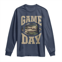 Game Day Football Long Sleeve Shirt Funny Sunday Retro Camo Camouflage - Wonder Print Shop