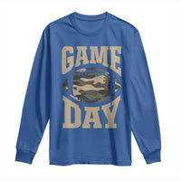 Game Day Football Long Sleeve Shirt Funny Sunday Retro Camo Camouflage - Wonder Print Shop