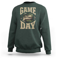 Game Day Football Sweatshirt Funny Sunday Retro Camo Camouflage - Wonder Print Shop