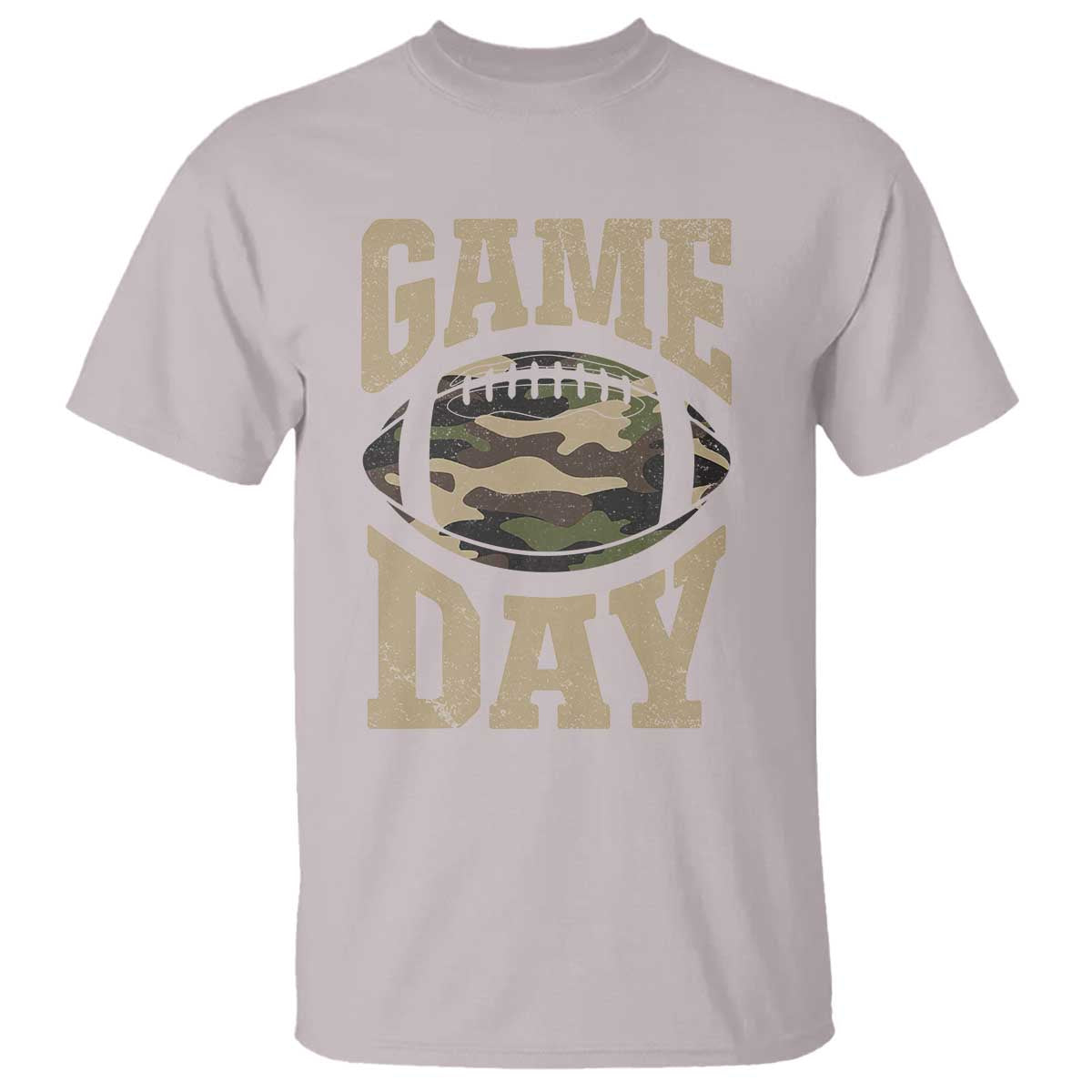 Game Day Football T Shirt Funny Sunday Retro Camo Camouflage - Wonder Print Shop