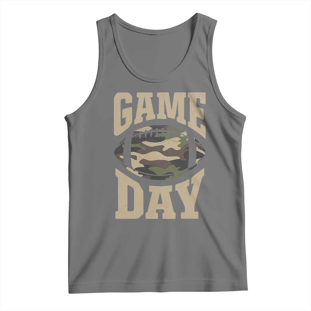 Game Day Football Tank Top Funny Sunday Retro Camo Camouflage - Wonder Print Shop