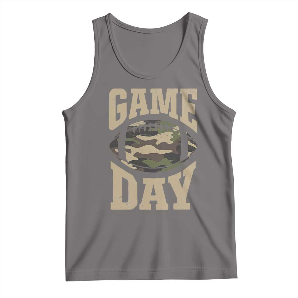 Game Day Football Tank Top Funny Sunday Retro Camo Camouflage - Wonder Print Shop