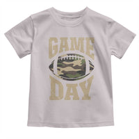 Game Day Football Toddler T Shirt Funny Sunday Retro Camo Camouflage - Wonder Print Shop