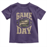 Game Day Football Toddler T Shirt Funny Sunday Retro Camo Camouflage - Wonder Print Shop