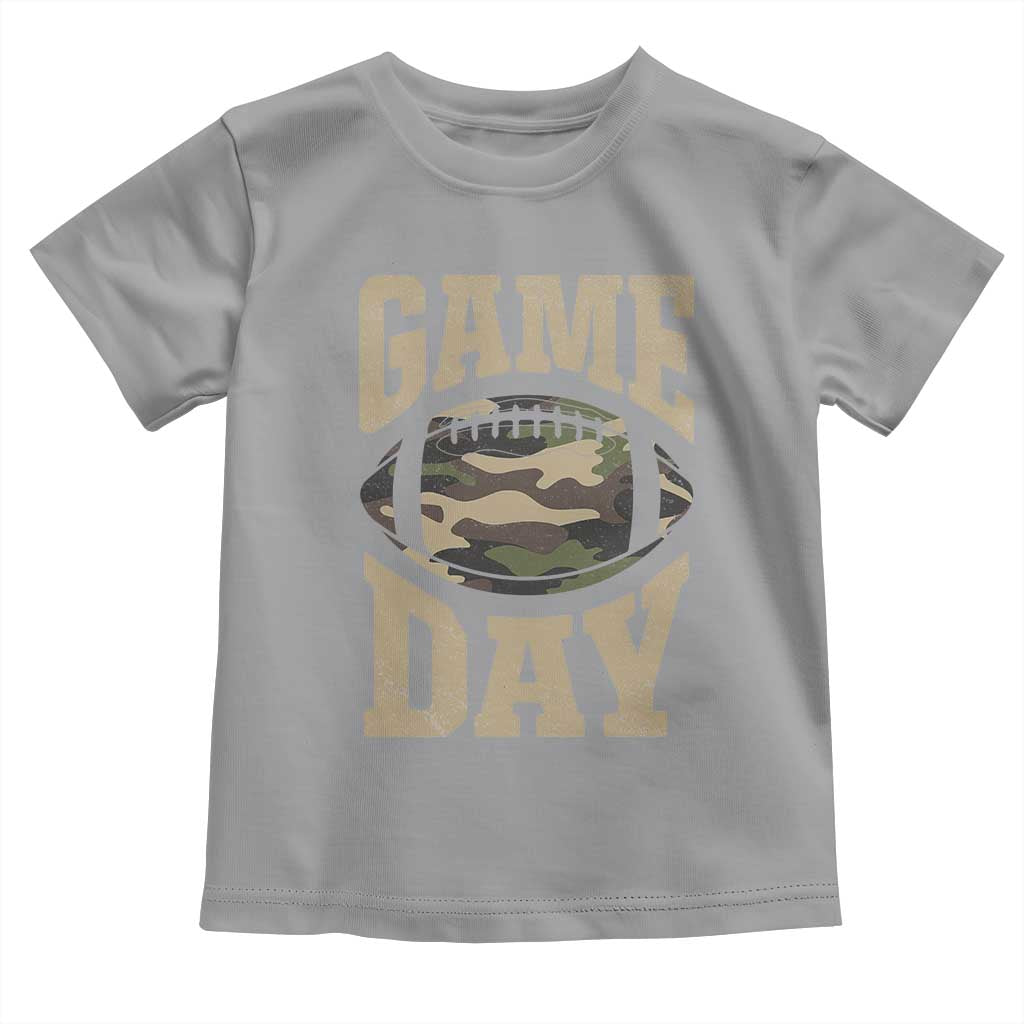 Game Day Football Toddler T Shirt Funny Sunday Retro Camo Camouflage - Wonder Print Shop