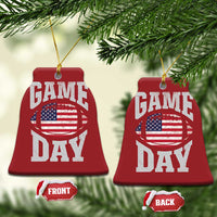Game Day Football Christmas Ornament Funny Sunday Retro Patriotic American Flag - Wonder Print Shop