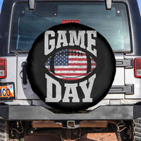 Game Day Football Spare Tire Cover Funny Sunday Retro Patriotic American Flag - Wonder Print Shop