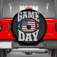 Game Day Football Spare Tire Cover Funny Sunday Retro Patriotic American Flag - Wonder Print Shop