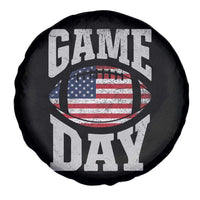 Game Day Football Spare Tire Cover Funny Sunday Retro Patriotic American Flag - Wonder Print Shop
