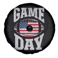 Game Day Football Spare Tire Cover Funny Sunday Retro Patriotic American Flag - Wonder Print Shop