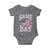 Game Day Football Baby Onesie Funny Sunday Retro Patriotic American Flag - Wonder Print Shop