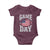 Game Day Football Baby Onesie Funny Sunday Retro Patriotic American Flag - Wonder Print Shop