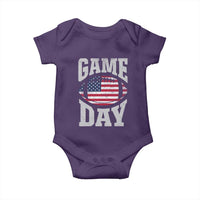 Game Day Football Baby Onesie Funny Sunday Retro Patriotic American Flag - Wonder Print Shop