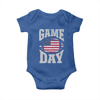 Game Day Football Baby Onesie Funny Sunday Retro Patriotic American Flag - Wonder Print Shop