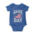 Game Day Football Baby Onesie Funny Sunday Retro Patriotic American Flag - Wonder Print Shop