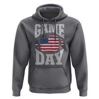 Game Day Football Hoodie Funny Sunday Retro Patriotic American Flag - Wonder Print Shop
